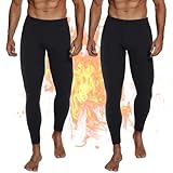 DDOBB Thermo Lang Unterhosen Herren 2er Pack Thermohose Männer...