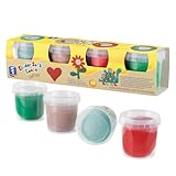 Feuchtmann Kinder Soft KNETE Nature - 4 x 150g weiche Kinderknete,...