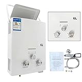 ECUTEE LPG Propangas Warmwasserbereiter Durchlauferhitzer Gas 6L 12KW,...