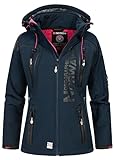 Geographical Norway Damen Softshell Outdoor Jacke Navy L