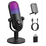 USB Mikrofon PC Gaming RGB: Microphone PC Schwarz - Gaming Zubehör PS4 &...
