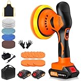 Poliermaschine Auto Akku, 8 Variablen Geschwindigkeiten, 2800–6000 U/min,...