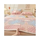 OBONG Warmer Matratzenauflage Aus Milch Kaschmir 4 Anti-Rutsch-Ecklaschen...