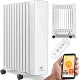 KESSER® Ölradiator 2500W Mobile Elektroheizung energiesparend mit WiFi...