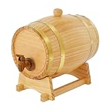 LANNADD 3 Liter Weinfass,Holzfass, mit Bock, Zapfhahn, für Whiskey, Wein,...