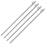 g8ds 4X Edelstahl Angelsport Bankstick Silber Large 50-90cm Rutenhalter...