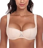 Lemorosy Damen Dirndl BH mit Bügel Balconette BH Halbschale mit...