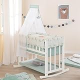 roba Stubenbett 4-in-1 aus Holz - Woodland Buddies Design - 45 x 90 cm -...