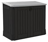 tepro Keter Mülltonnenbox Store it Out Midi, Schwarz, 845L, aus Kunststoff