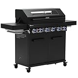 TAINO PLATINUM YAMARA DARK 6+2 Gasgrill Stahl 6 Brenner Keramik Sear-Burner...