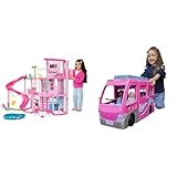 BARBIE - Traumvilla, Poolparty Puppenhaus mit mehr als 75 Teilen und...