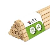 Holzstäbe rund natur, Ø 8 mm Länge 40 cm, 20 Stück, Zum Basteln,...