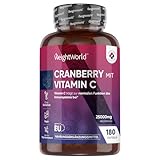 Cranberry Kapseln mit Vitamin C - entspricht ca. 25.000mg Cranberry Pulver...