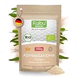 Raibu Bio Ashwagandha Pulver 250g -Withania somnifera - 100% Rein,...