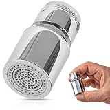 ECENCE Wasserhahn Aufsatz schwenkbar in Chrom - 360° drehbarer Wasserhahn...