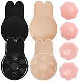 winbest 4 Paar Klebe BH, 13cm Klebe BH Push Up, Wiederverwendbare Silikon...