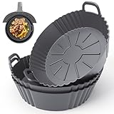 PINTAUR Runde Silikon-Luftfritteusen-Einlagen, 3 Stück, Ninja AF101 &...