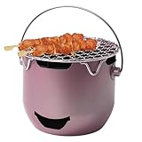 Holzkohlegrill - BBQ Grill mit Grillrost und Griff,Stahl Grillzubehör Für...