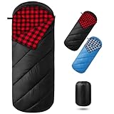 Bessport Schlafsack 3-4 Jahreszeiten - Flanell Schlafsack Winter, Warmer...