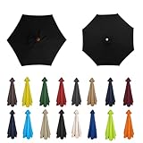 6 8 Rippen Ersatzdach für Terrassenschirm, Sonnenschutz, Stoffabdeckung,...