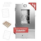 Lemodo Räucherofen Räucherschrank 80x39,5x27,5 cm mit Thermometer &...