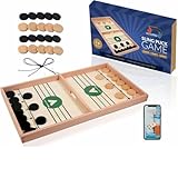 AUTERRE® Sling Puck Game - Sling Puck Spiel großes -Tisch Hockey aus Holz...