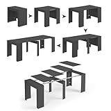 Dmora - Ausziehbarer Tisch Compton, ausziehbarer Esstisch, Tisch mit...