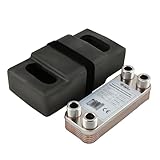 Edelstahl Plattenwärmetauscher B3-12-12 mit Isolierung – 4x 3/4 Zoll...