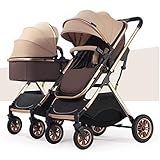 Doppel-Kinderwagen nebeneinander, Zwillings-Kinderwagen, Tandem for...