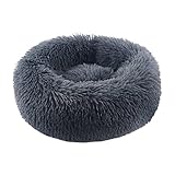 BVAGSS Hundebett Rund Katzenbett Flauschig Donut Kuscheliges Hundekissen...