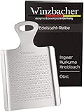 Winzbacher - DAS ORIGINAL - Edelstahl Ingwerreibe | ideal für Ingwer,...