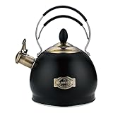 2.6L Pfeifkessel aus Edelstahl Mit Hitzebeständigem Griff, geeignet für...