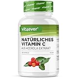 Natürliches Vitamin C aus Acerola Extrakt - 365 Kapseln - Hochdosiert -...