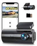 GKU Dashcam Auto Vorne Hinten 4K+1080P, 5G/2.4GHz WiFi Dash Cam mit 64GB SD...