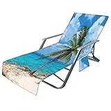 FANSU Schonbezug für Gartenliege, Ozean Druck Frottee Handtuch für...