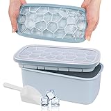 Eiswürfelform mit Deckel Silikon Eiswürfelbox BPA Frei Ice Cube Tray...