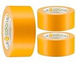 Colorus 3 x Profi Maler-Goldband Soft Tape | Maler Abklebeband 50 mm x 50 m...