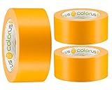 Colorus 3 x Profi Maler-Goldband Soft Tape | Maler Abklebeband 50 mm x 50 m...