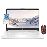 HP 2024 Neuester 14 Zoll Ultral Light Laptop für Business, Intel Quad-Core...