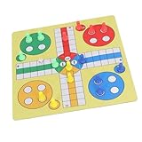 Tbest Ludo-Schachspiel, Zusammenklappbares, Aufrollbares Brettspiel-Pad,...