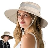 Beige Sonnenhut Damen und Herren, Gipfelfreund Sonnenhut Damen Faltbar...