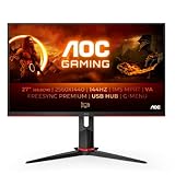 AOC Gaming Q27G2U - 27 Zoll QHD Monitor, 155 Hz, 1ms, FreeSync Premium...