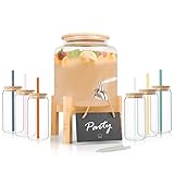 Sänger | Bowle Set mit Glas Strohhalmen und Gläsern, Bowle Gefäß mit...