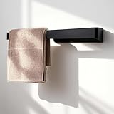 ATTEEFI Handtuchhalter Bad, 37 cm Handtuchstange, Schwarz Badetuchhalter,...