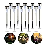 Relaxdays Solarleuchte im 10er Set, wasserdichte LED Solarlampen, für...