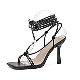 Ecoodisk 2022 Sommer weiße schwarze Frauen Sandalen Mode gekreuzte High...
