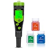 YINMIK pH EC Messgerät Pool pH Tester 4 in 1 Leitfähigkeitsmessgerät PPM...