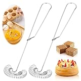 2 Stück Spiralbesen Edelstahl Schneebesen Hochwertiger Saucenbesen Mini...