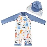 UMELOK Baby Jungen Badeanzug UV Schutz 50+ Einteilige Schwimmanzug Mit...