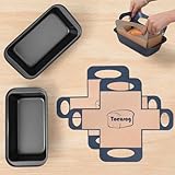 Toeusog Brotbackform Kasten 2er Set: Kastenform Brot 27x15x7cm mit 2x...